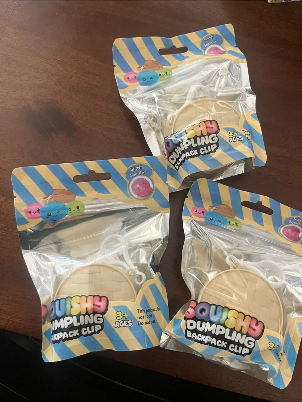 Beige Squishy Dumpling Backpack Clip - Unbranded